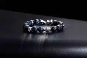 a genuine meteorite bracelet from AWNL Stockholm