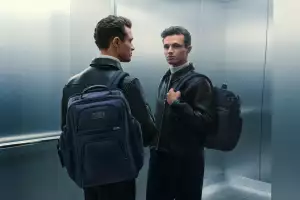 Lando Norris modelling the new TUMI Alpha collection