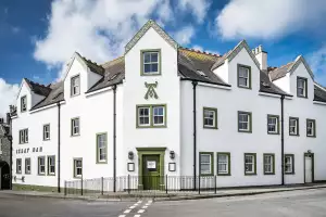 Facade of Ardbeg House in Port Ellen, Islay