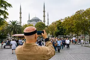 Man visiting Istanbul during a trip for a hair transplant in Turkey