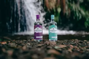 Eight Lands Organic Speyside Gin (£39.44) alongside a bottle of its Organic Speyside Vodka (£37.40)