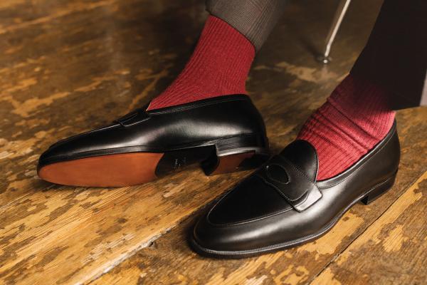Baudoin & Lange Grand Fleurus Penny Loafers in black noble calf Baudoin & Lange Grand Fleurus Penny Loafers in black noble calf