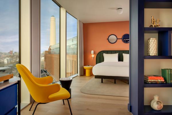 art'otel London Battersea Power Station bedroom