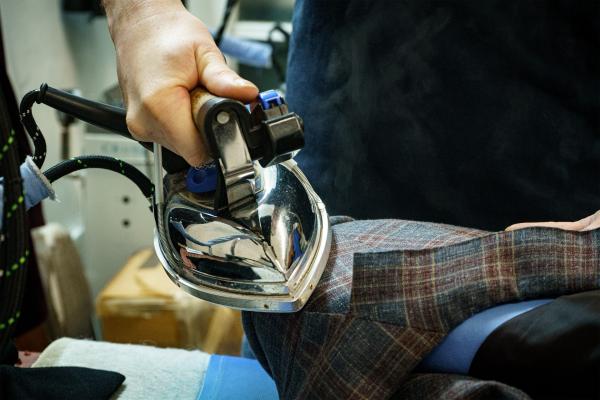 George of The Valet Pressing a Bespoke Jacket George of The Valet Pressing a Bespoke Jacket