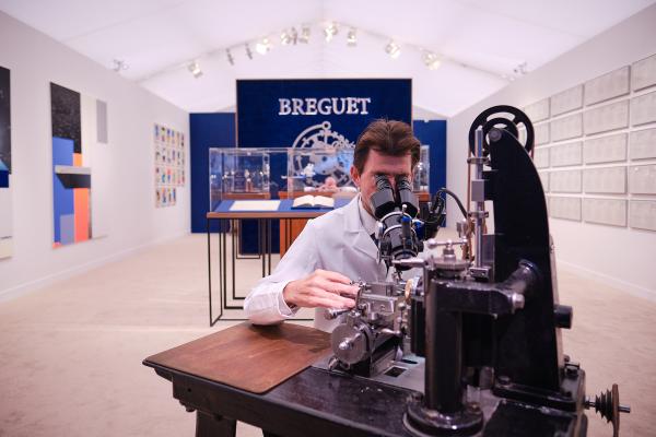 Breguet craftsman at Frieze London exhibition