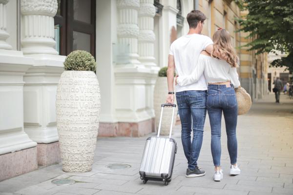 Couple travelling together