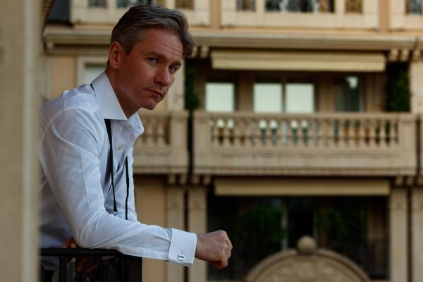 Nick Hendry wearing Tsai by Tsai cufflinks