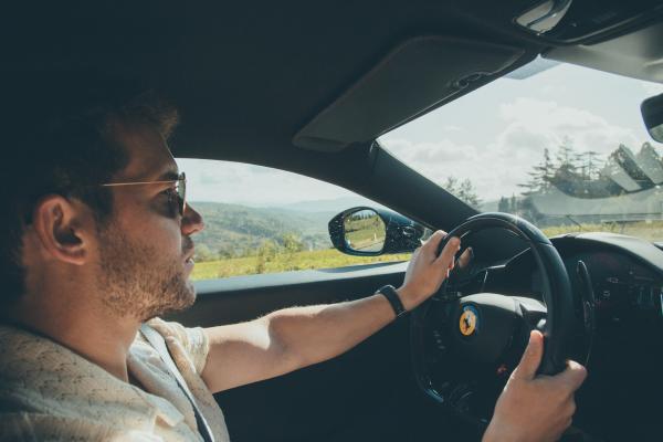Nick Hendrix in the Ferrari Roma Nick Hendrix in the Ferrari Roma