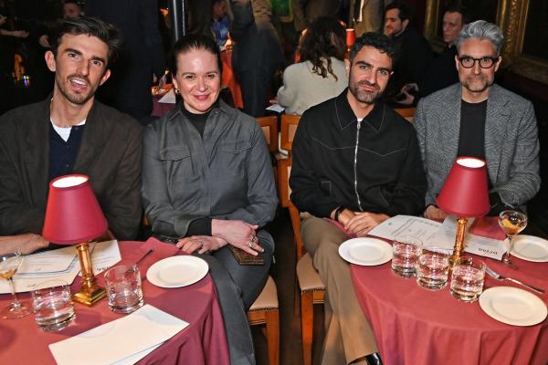 Teo van den Broeke, Sasha Slater, Adam Baidawi and Paul Croughton at Dunhill's London Fashion Week show