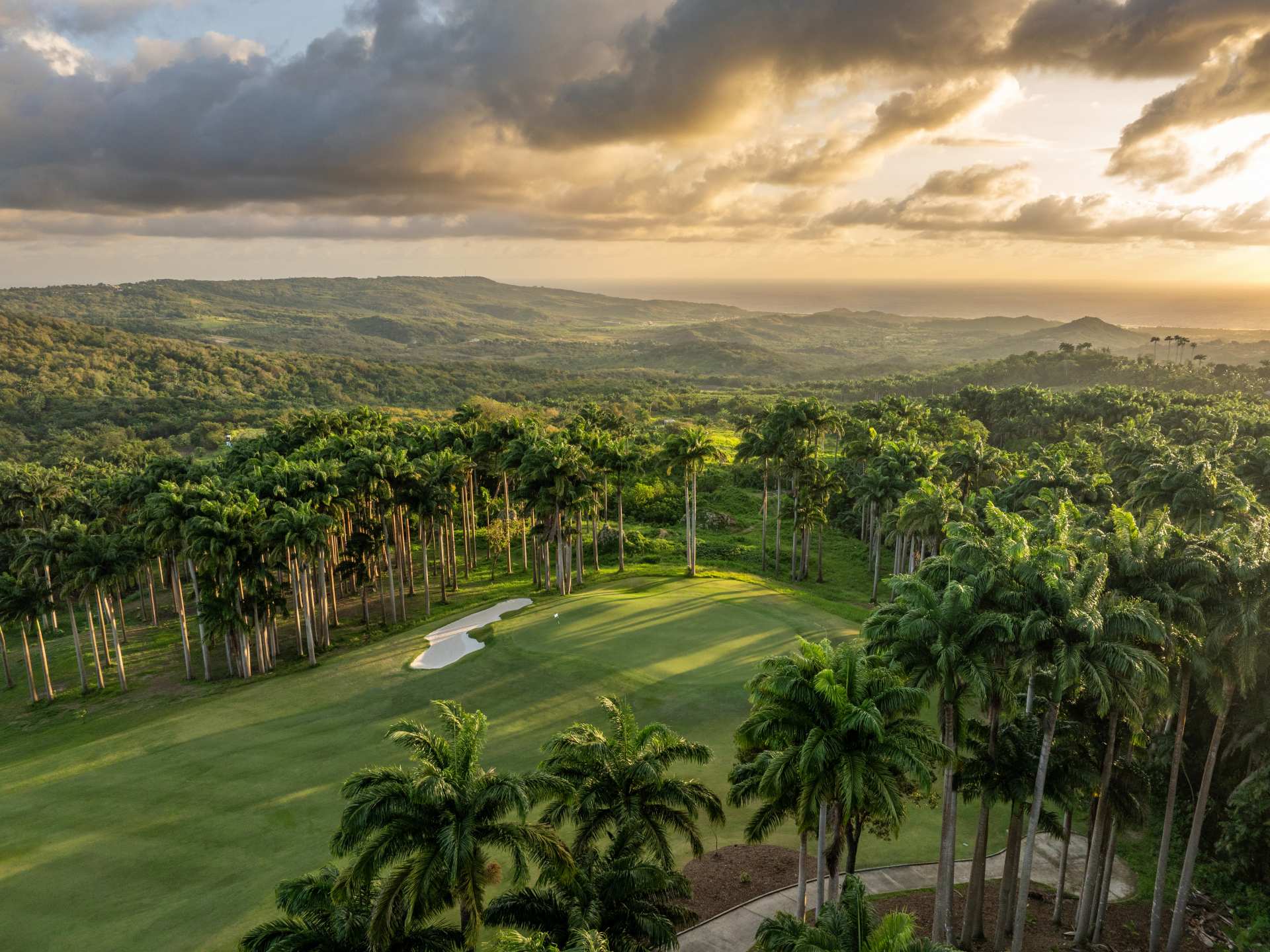 The par four 14th hole at Apes Hill Barbados golf course