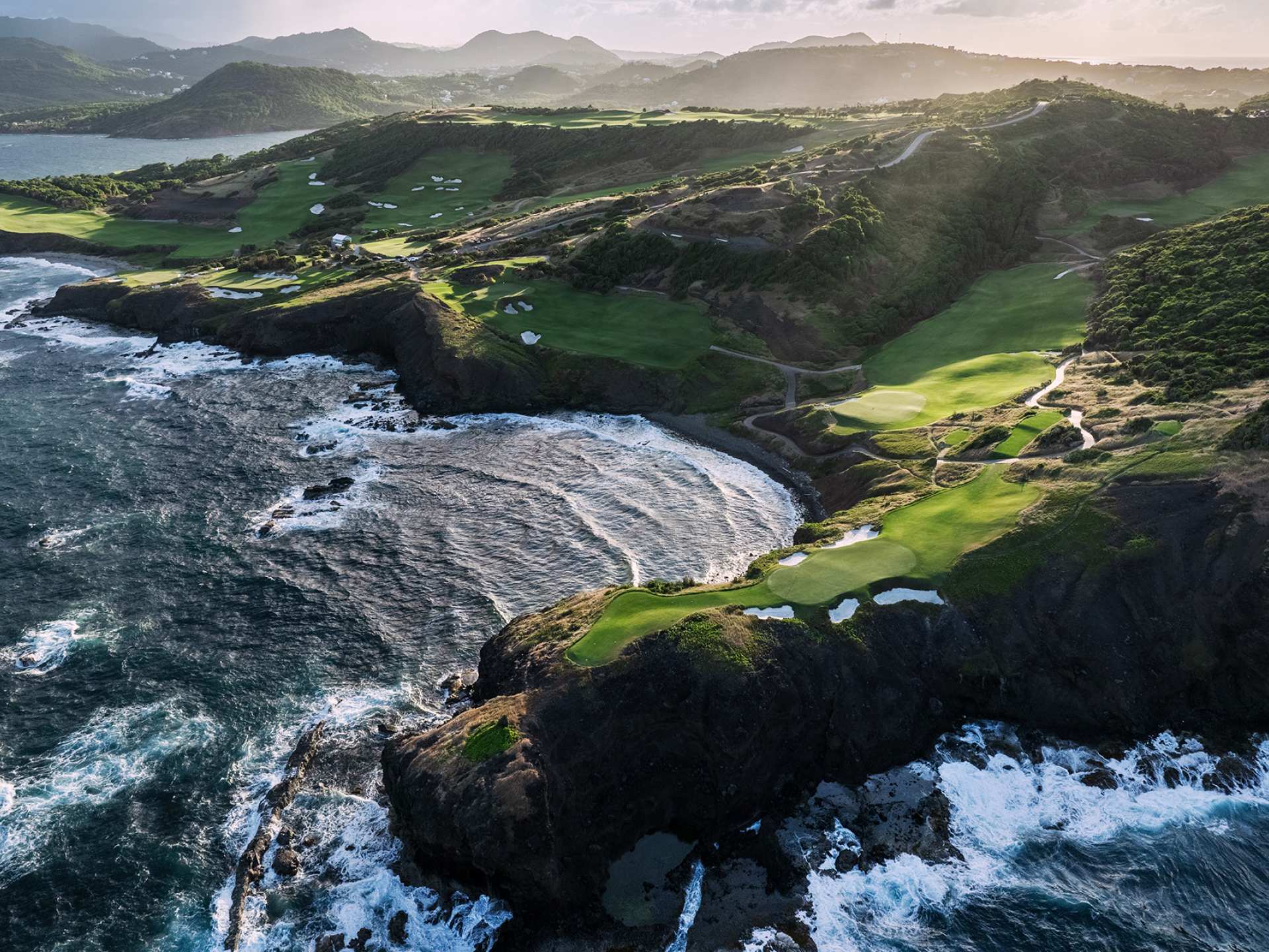 Hole 7 & 8 at Point Hardy Golf Club, Cabot Saint Lucia