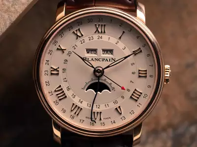 Best rose gold watches, Blancpain Villeret Quantieme Complet GMT