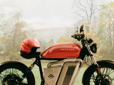 Maeving x Thomas Pink Electric Art Motorcycle