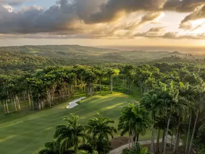 The par four 14th hole at Apes Hill Barbados golf course