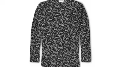 SAINT LAURENT  PAISLEY-PRINT SILK SHIRT, £525, MR PORTER