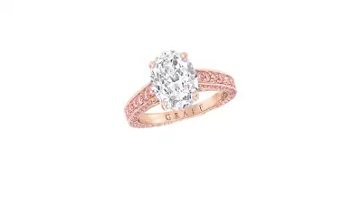 PINK PAVE BAND WITH 2.31 CT CENTRE STONE, £POA, GRAFF.COM