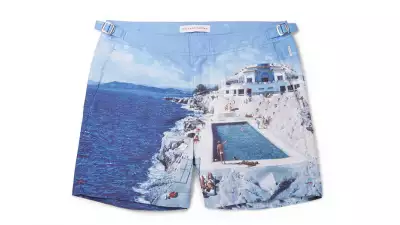 Orlebar Brown Bulldog mid-length printed swim shorts