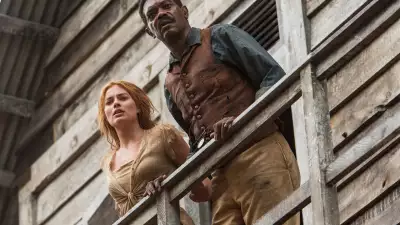 Samuel L Jackson and Margot Robbie in Tarzan