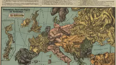 Lehmann-Dumont (Karl), Humoristische Karte von Europa im Jahre 1914 [Humorous Map of Europe in 1914]