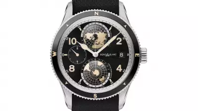 Montblanc 1858 Geosphere dual-time watch, SIHH 2018