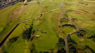 Carnoustie Golf Links 17th Hole &ndash; aerial view