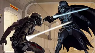 &ldquo;Laser Duel&rdquo; by Ralph McQuarrie
