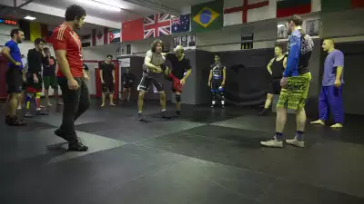MMA Fighters training at London Fight Factory