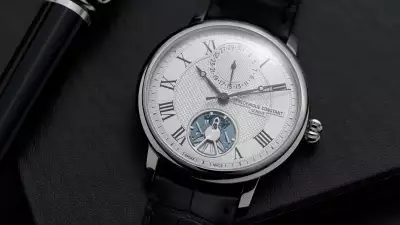 The Frederique Constant Slimline Monolithic Manufacture, featuring its new FC-810 movement and silicon oscillator