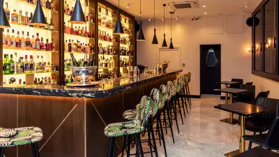 Interiors at Amaro bar in Kensington