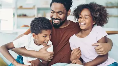 Father and children