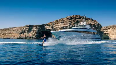 Superyacht in the Mediterranean