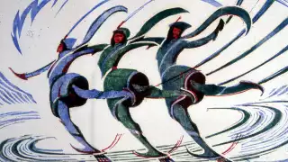 Cyril Power (1872-1951), Skaters, 1932, Linocut, Edition 21.60. Osborne Samuel