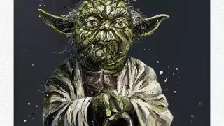 Yoda Face detail by Paul Oz