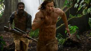 Alexander Skarsgard and Samuel L Jackson running in Tarzan