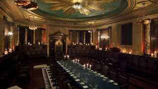 Private dining table at the Masonic Temple at Andaz hotel