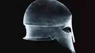 Antique helmet xray