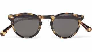 Oliver Peoples: Gregory Peck Round-Frame Tortoiseshell Acetate Sunglasses