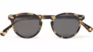 Oliver Peoples: Gregory Peck Round-Frame Tortoiseshell Acetate Sunglasses