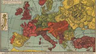 Lehmann-Dumont (Karl), Humoristische Karte von Europa im Jahre 1914 [Humorous Map of Europe in 1914]