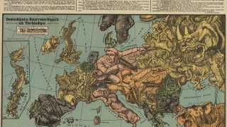 Lehmann-Dumont (Karl), Humoristische Karte von Europa im Jahre 1914 [Humorous Map of Europe in 1914]