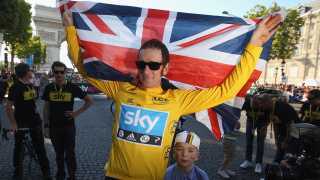 Bradley Wiggins winning the Tour de France