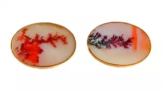 Dendritic agate cufflinks