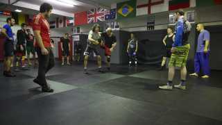 MMA Fighters training at London Fight Factory