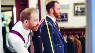 Savile Row tailors Henry Poole & Co suit being tailored