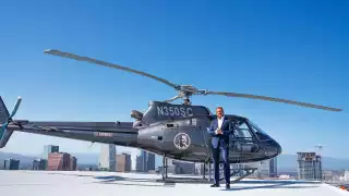 Big Mike Straumietis with helicopter