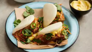 Vegan Helmann's mayo bao buns