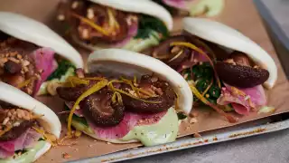 Vegan Helmann's mayo bao buns