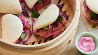 Vegan Helmann's mayo bao buns