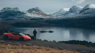 Lamborghini Huracan EVO Spyder on Scotland's North Coast 500 Photographed by Michael Shelford