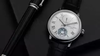 The Frederique Constant Slimline Monolithic Manufacture, featuring its new FC-810 movement and silicon oscillator